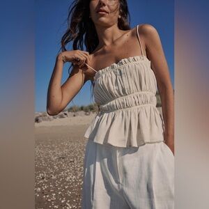 ZARA Rustic Tank Top - Cream